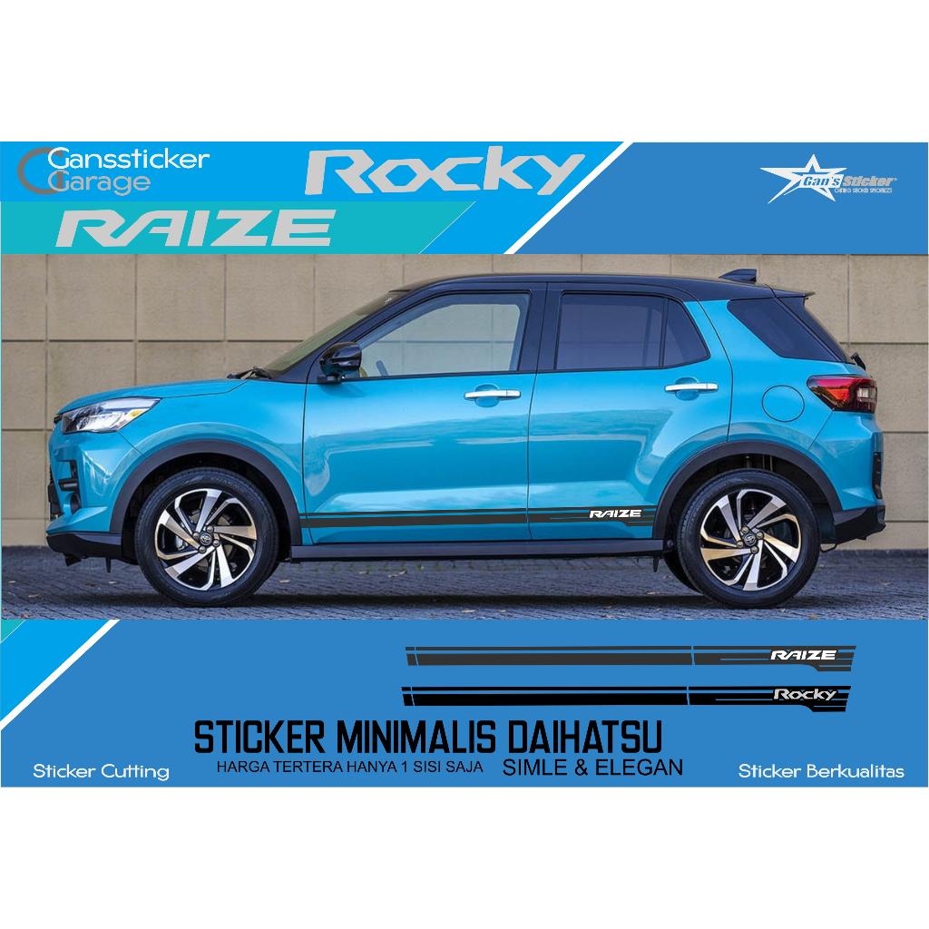 Daihatsu rocky toyota raize sticker Minimalist Car sticker | Shopee ...