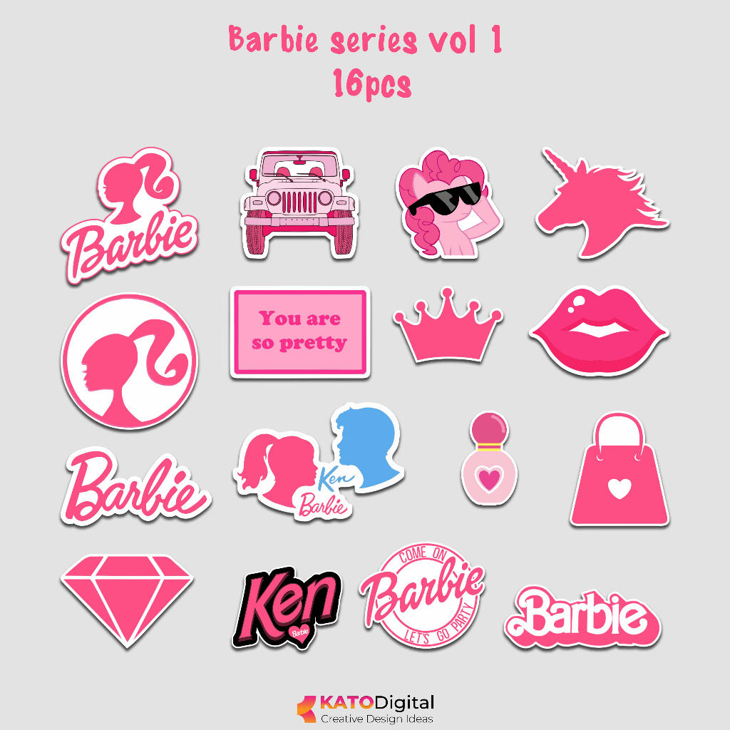 Barbie Sticker Waterproof DIY Laptop Hp Notebook Tumblr Sticker Barbie ...