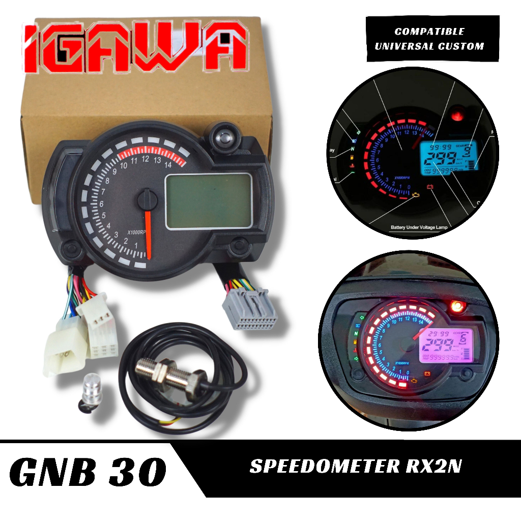 Koso RX2N Digital Rpm Speedometer universal Digital koso Speedometer ...