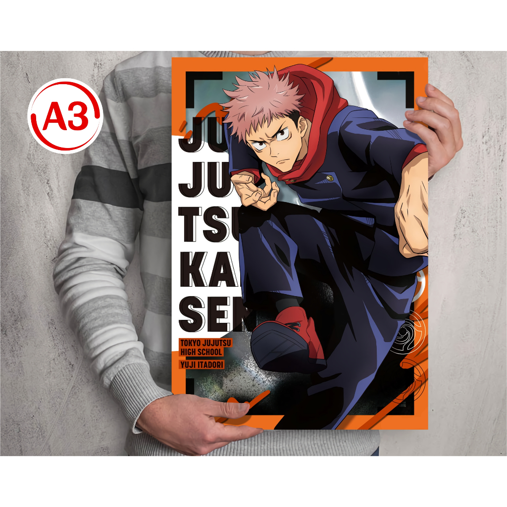 Poster Collection A3 Anime Jujutsu Kaisen B - Itadori Fushiguro ...