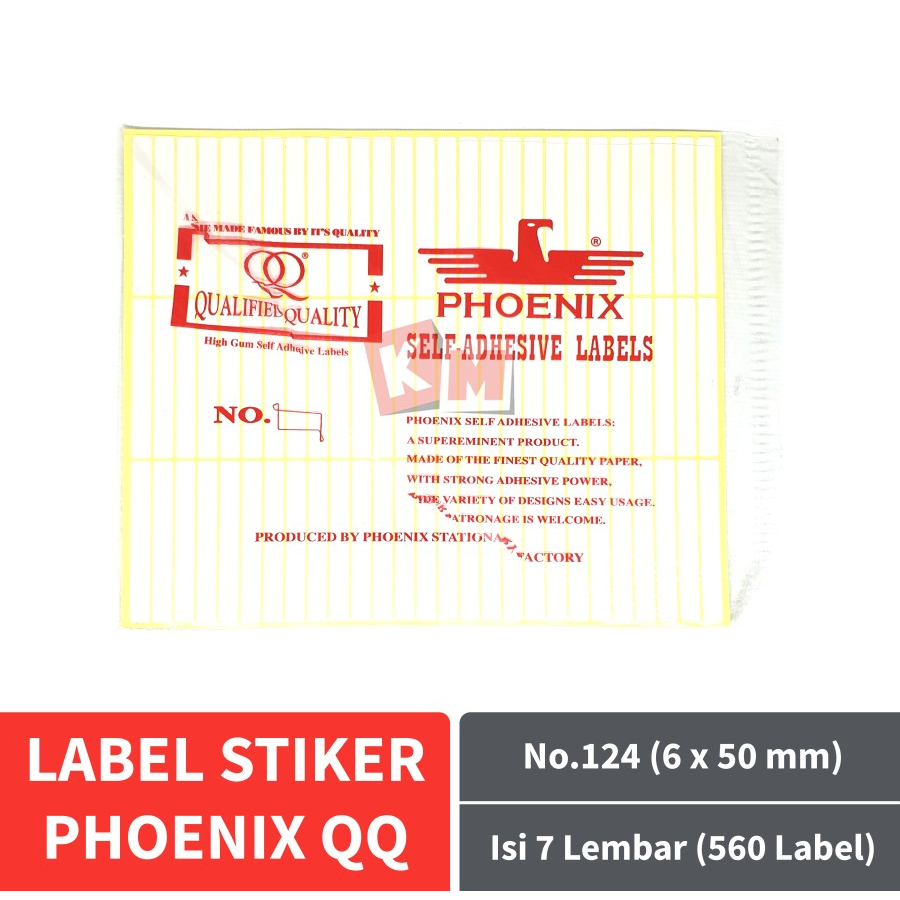 Qq Phoenix Sticker Label No.124 Invitation Name Price Paper 6 x 50 mm ...