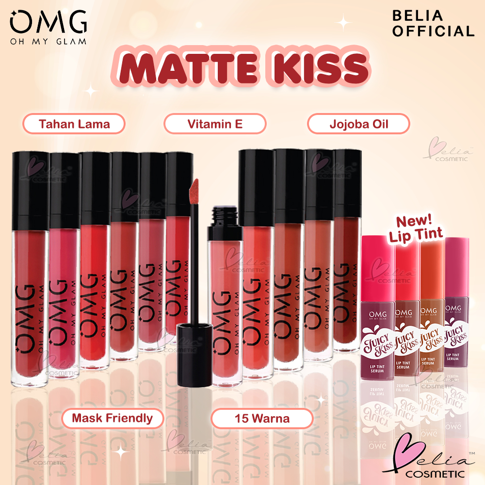 Belia OMG Oh My Glam Matte Kiss Lip Cream 3.5g | Lipstick Lipstick ...