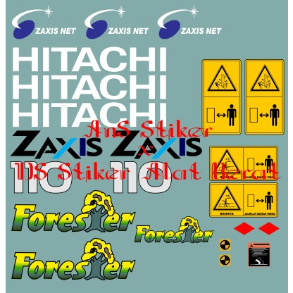 Hitachi Excavator Sticker Zaxis ZX 110 MF Heavy Equipment Sticker ...