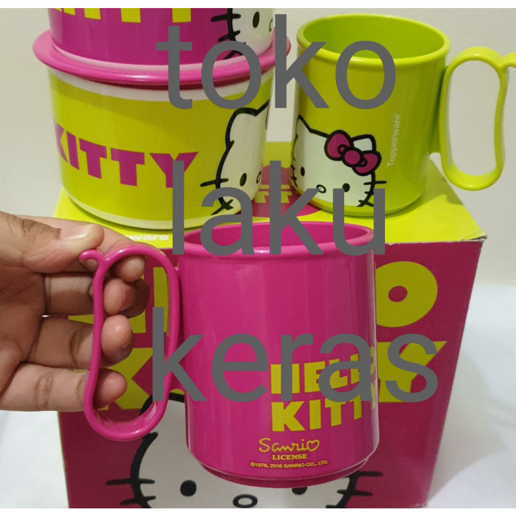 Tupperware Hello Kitty Snack Time set Airtight Character Jar And