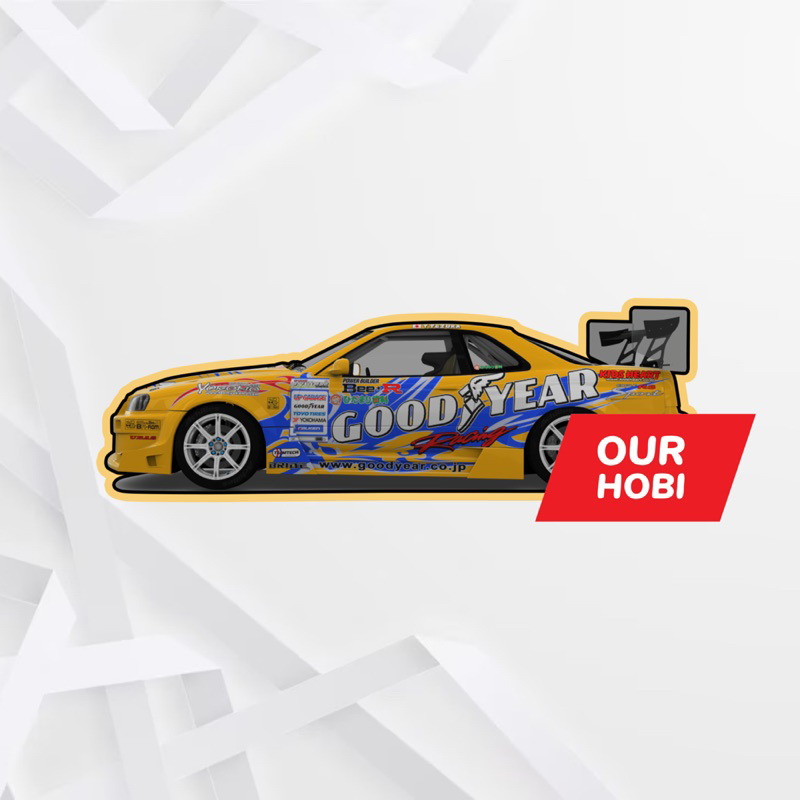 Skyline R34 D1GP Tsuyoshi Tezuka Drift Sticker | Shopee Malaysia