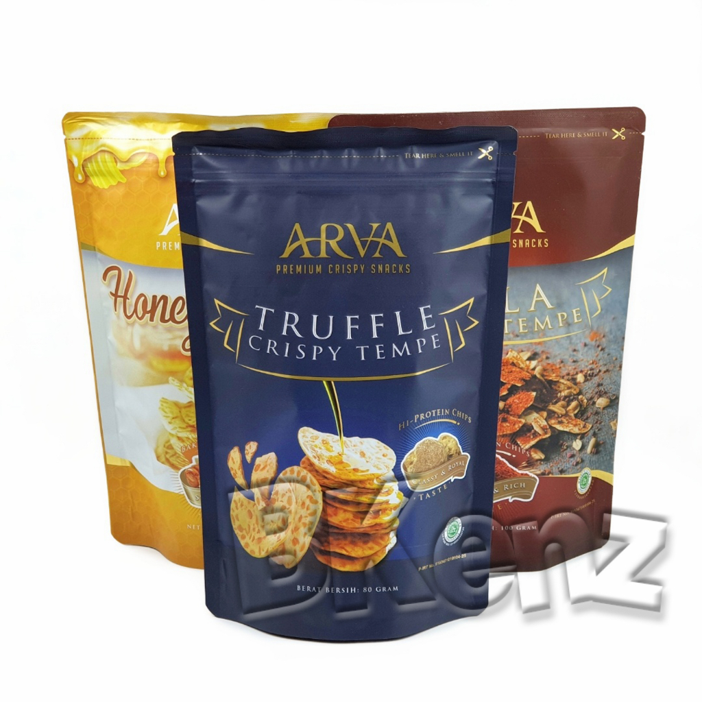 Arva Crispy Tempe Chips Flavor Truffle Mala Honey Butter Chips Shopee Malaysia