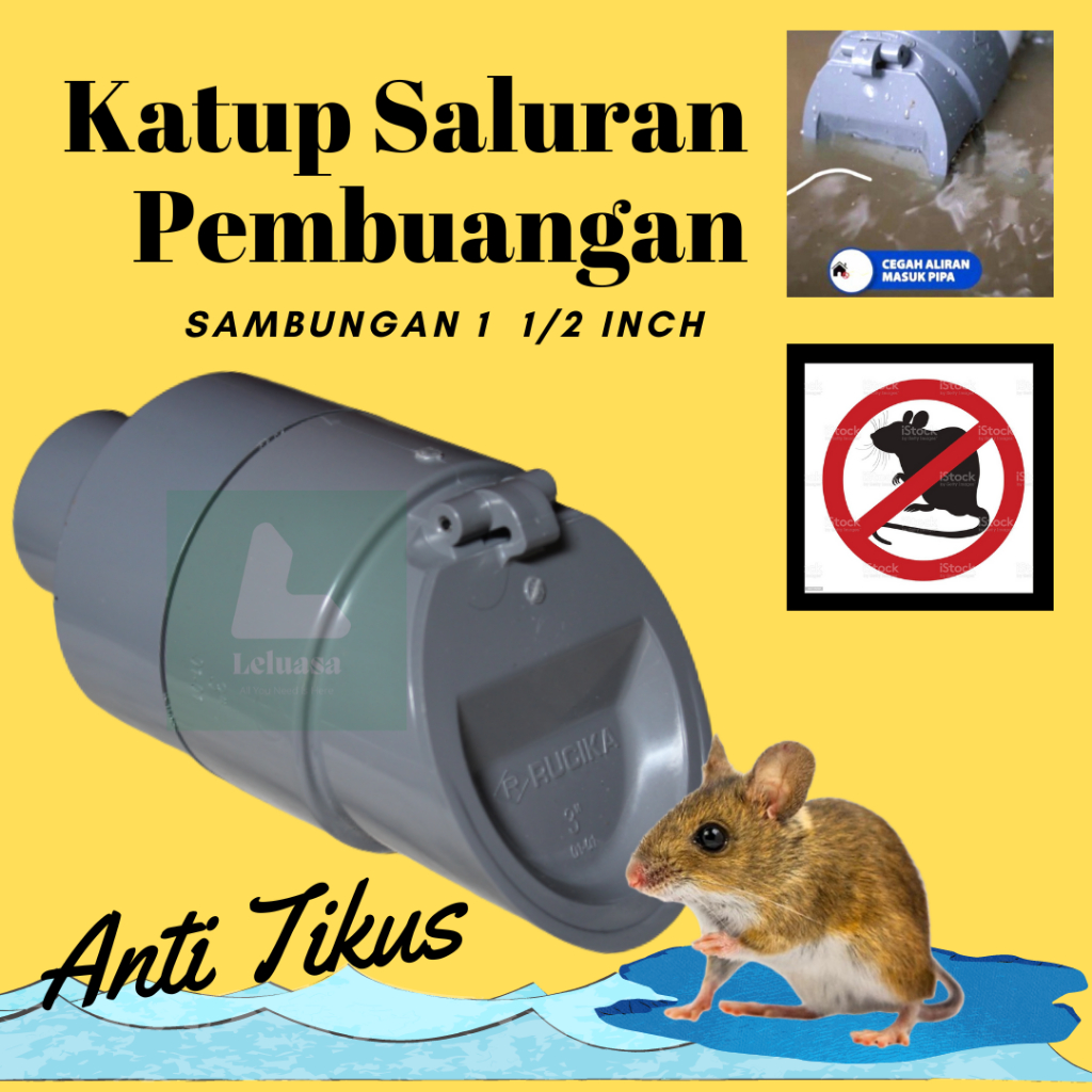 Connection Of Sewer Valve Drain Valve Size 1 1/2 Inch Open Close