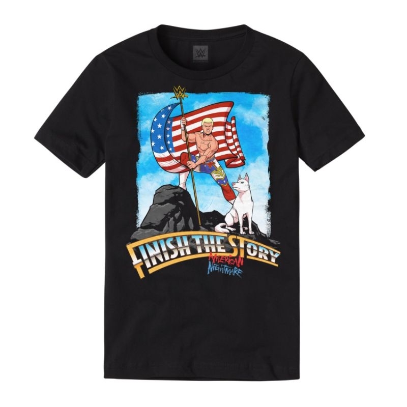 T-shirt WWE AEW CODY RHODES FINISH THE STORY RING GEAR | Shopee Malaysia