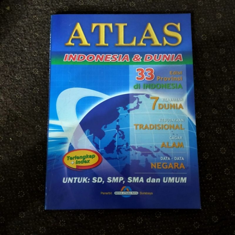 Original BOOK OF ATLAS MAPS OF INDONESIA AND THE WORLD 33 PROVINCES FOR ...
