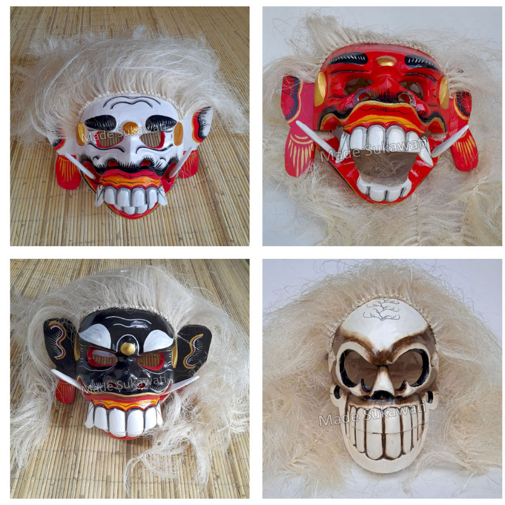 KAYU Celuluk Leak Mask Filled With Hair Crafts Balinese Wood Carving ...