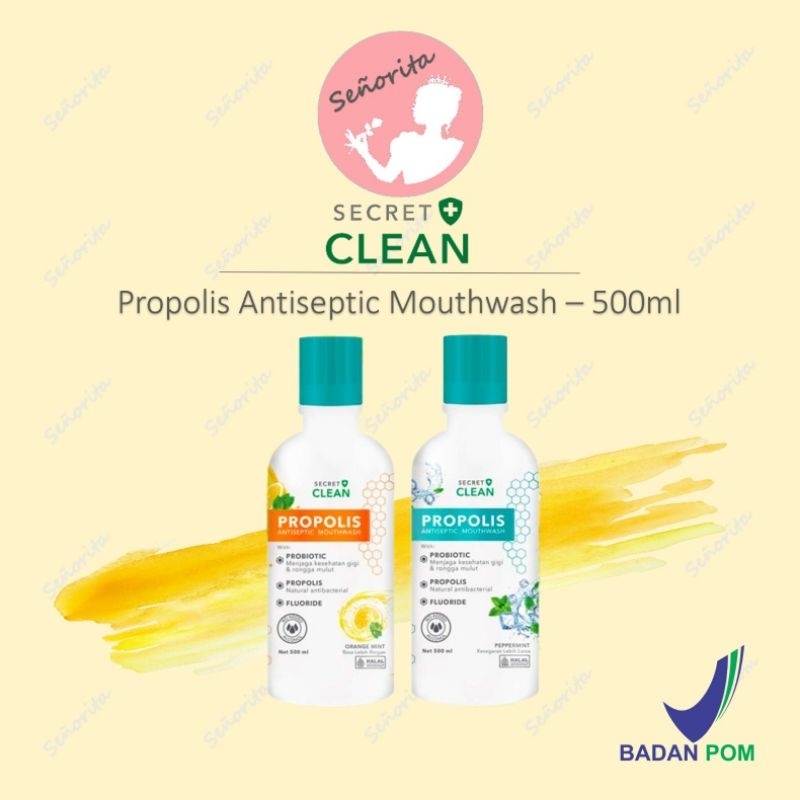 Secret CLEAN Antiseptic Mouthwash Propolis 500ml Shopee Malaysia