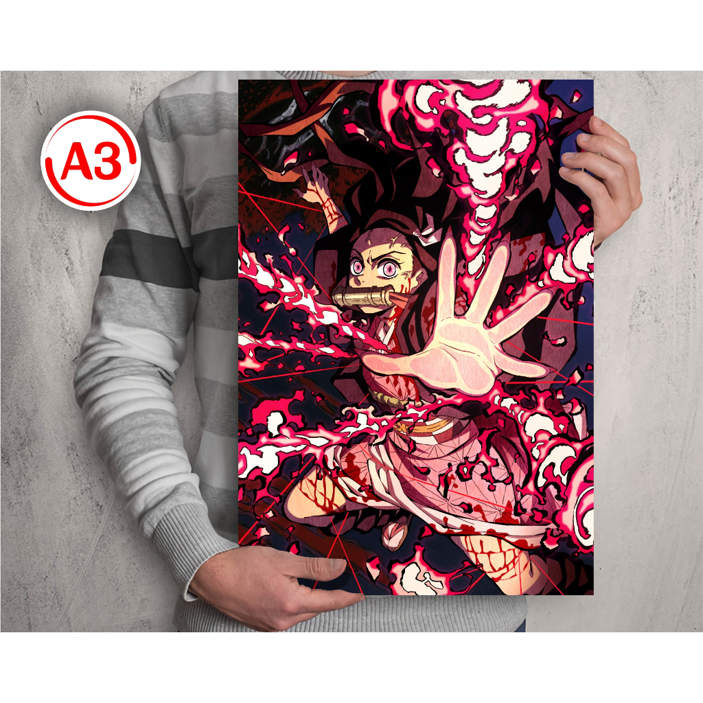 Poster Collection A3 Anime Kimetsu No Yaiba/Demon Slayer B - Tanjirou ...