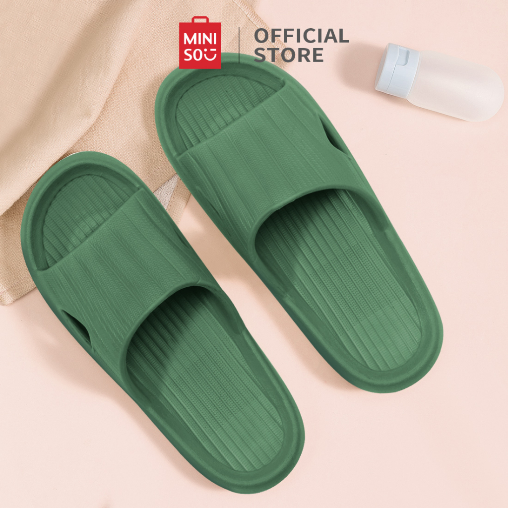 MINISO Men's and Women's Sandals Bath Slippers EVA Women's Rubber