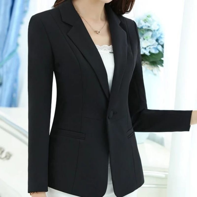 HITAM Women's Work Coats Career Women's Blazers Women's Black Blazers ...