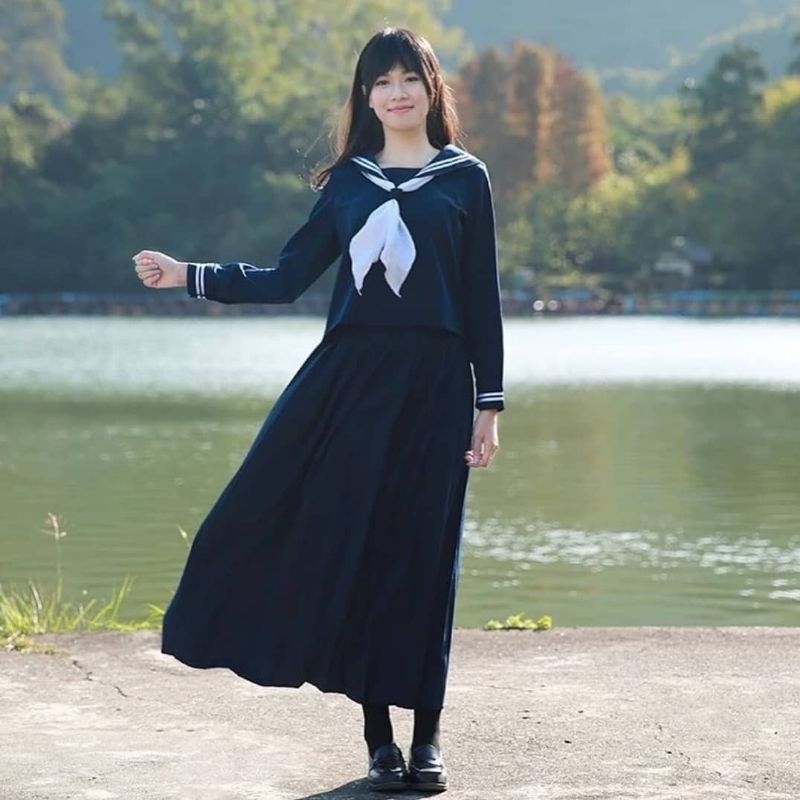 HITAM Seifuku Black/SAILOR Black/Japanese School Uniform Black Shopee