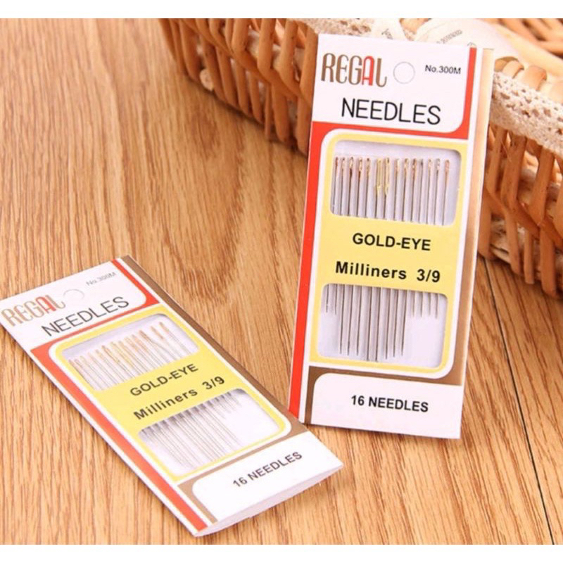 Hand Sewing Needles regal gold Long Needles Big Holes Large Holes