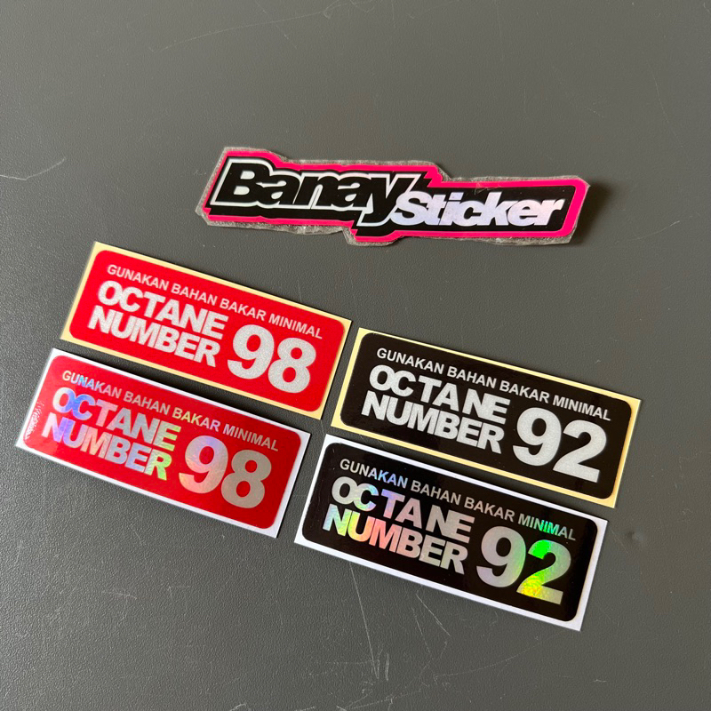 Sticker USING FUEL MATERIALS OCTANE NUMBER Prinket Stickers | Shopee ...