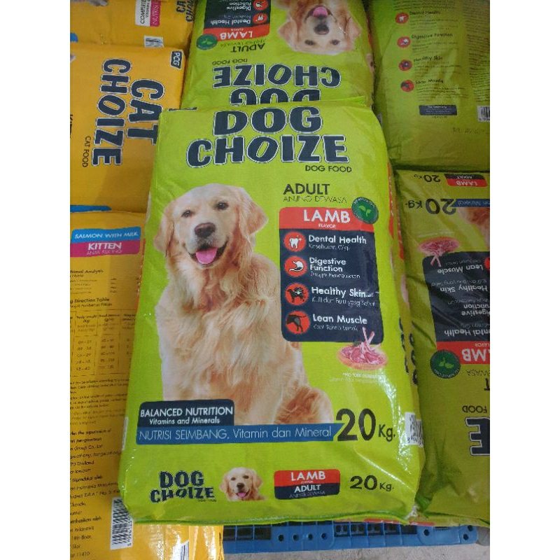 Dry Food For Adult Dogs dog choize 20kg beef and lamb Flavor | Shopee ...