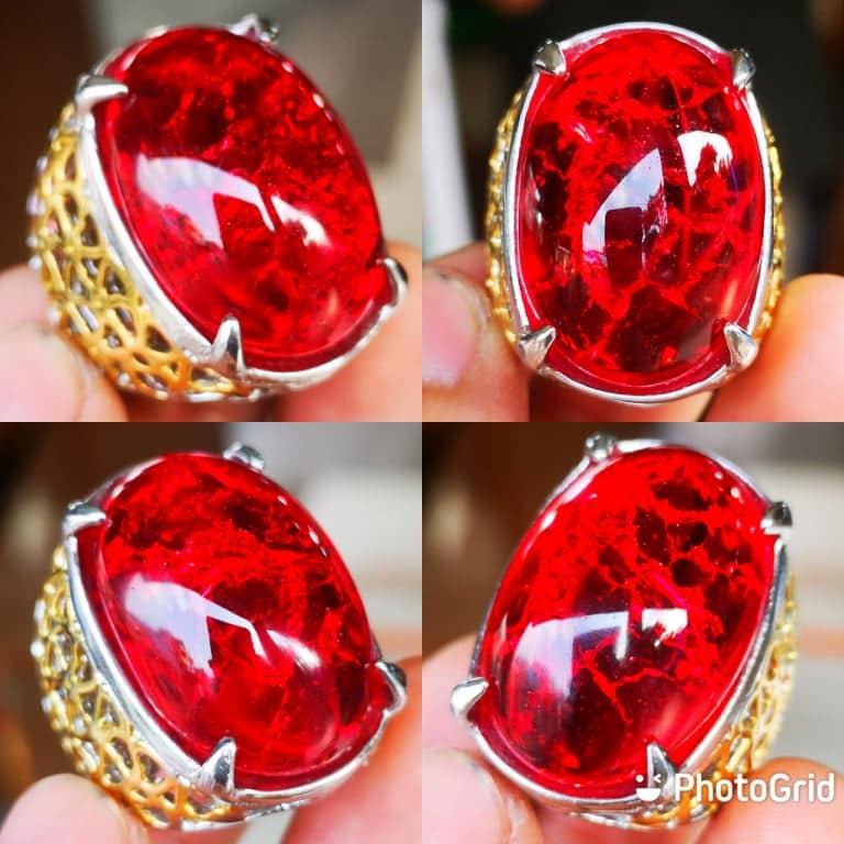 MERAH Siem Red Stone Ring Broken A Thousand Crystals Ready To Use