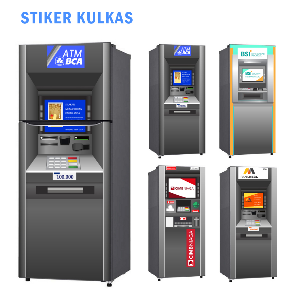 1-door Refrigerator Sticker And 2-door ATM Refrigerator Sticker ...