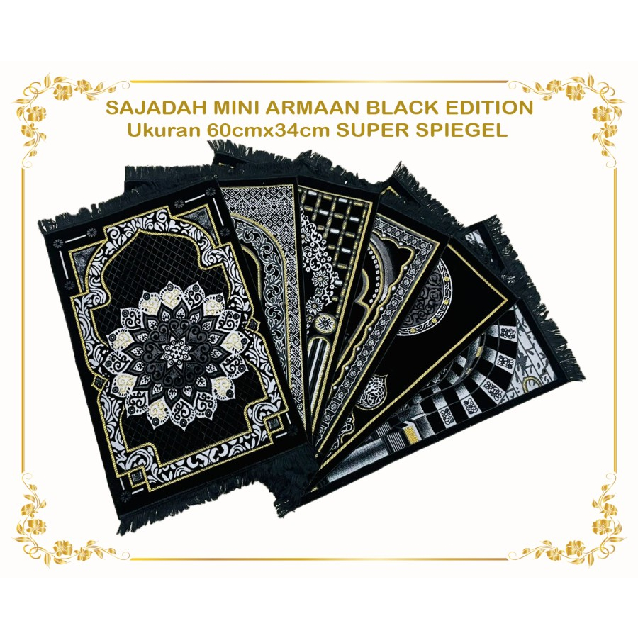 Prayer Rug Prostrate Prayer Rug Head Prayer Rug Armaan Mini Black Edition Spiegel X Cm