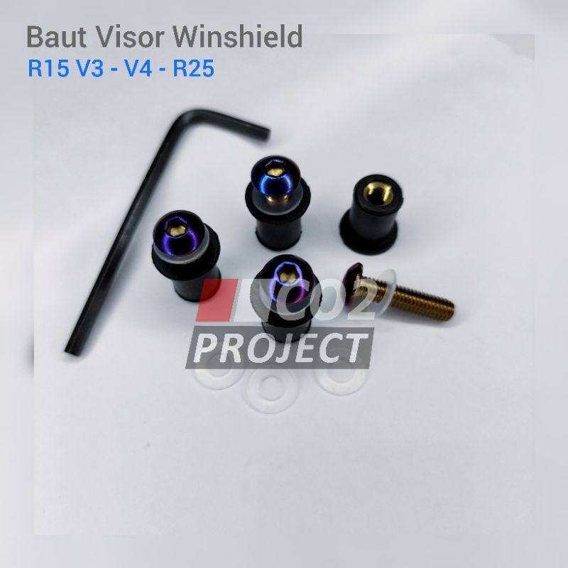 Yamaha R15 V3 V4 Visor Bolt Winshield R15 V4 V3 Bolt R15 V3 V4 Visor Nut Shopee Malaysia