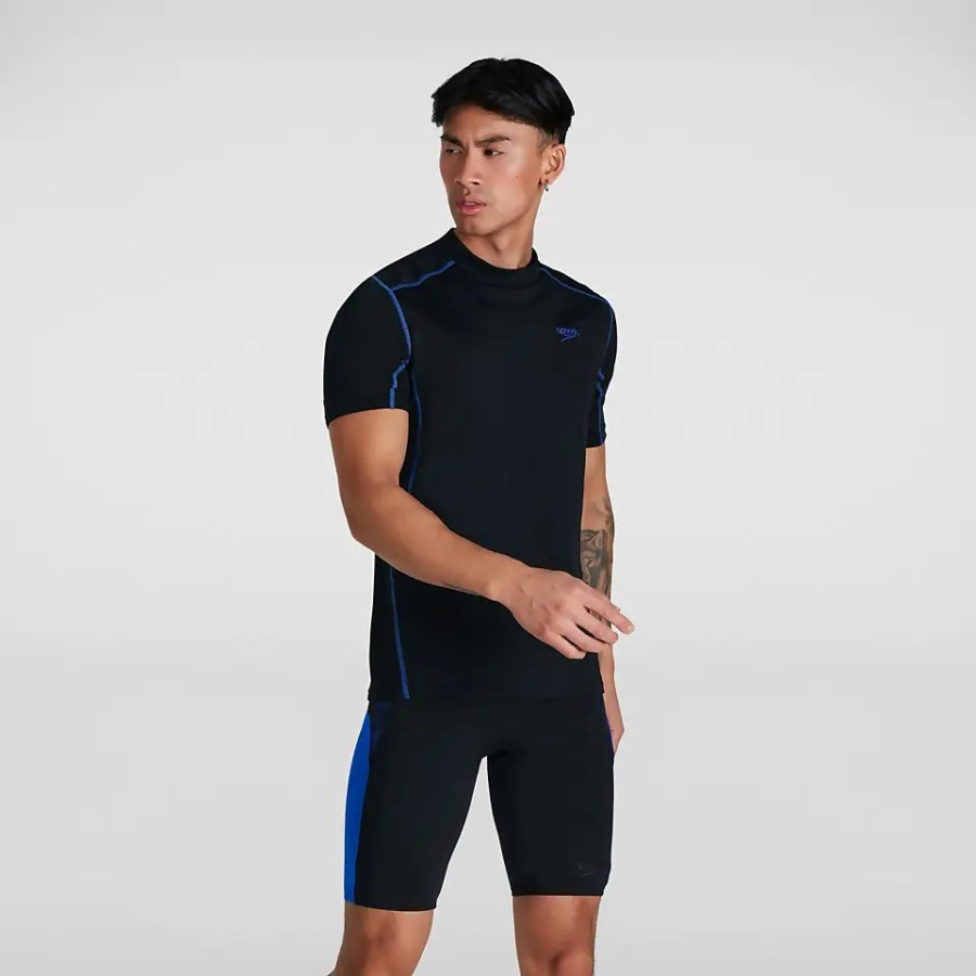 Original Men's Swimsuit SPEEDO Tech Shorts Sleeved Rash (Top Only ...