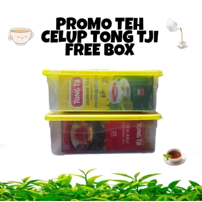 Tong TJI TEA Bags JASMINE TEA | Original TEA 25's Free Canister/Box ...