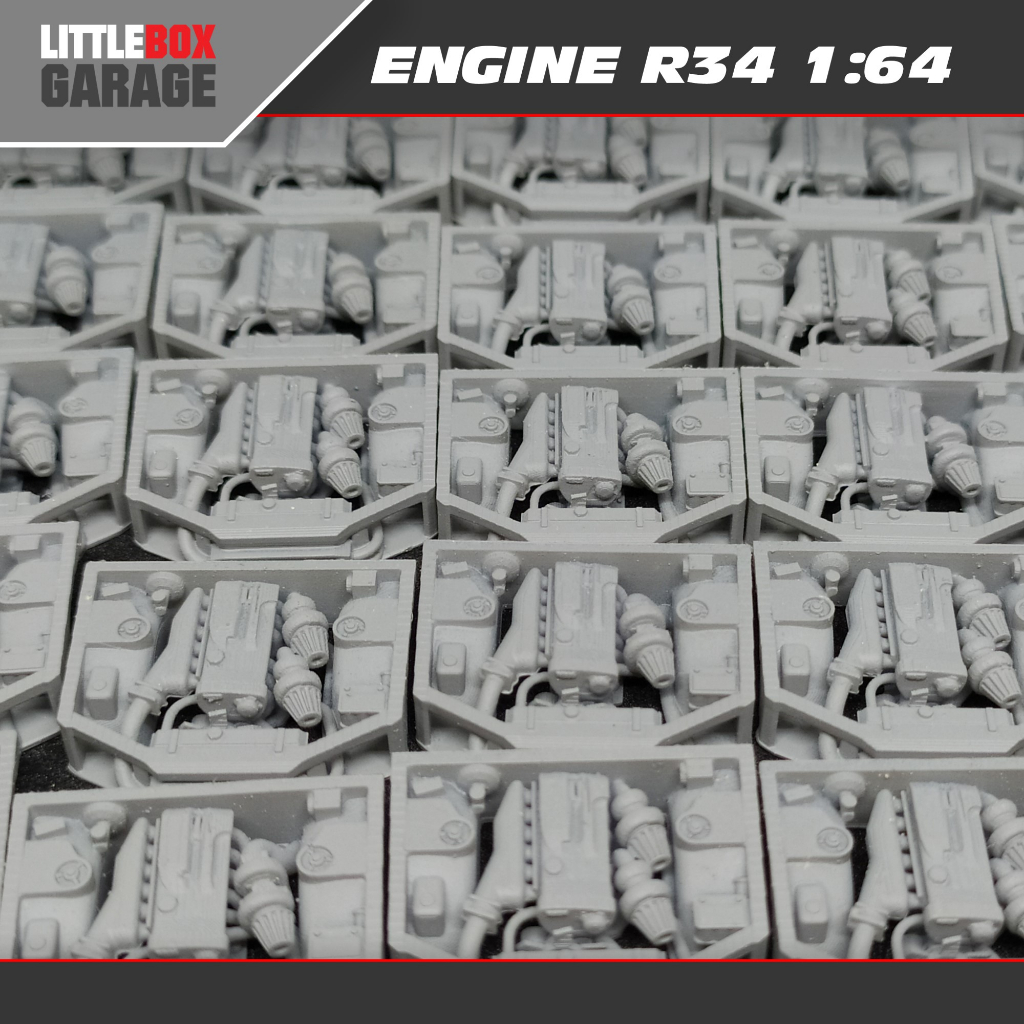 MESIN Miniature engine nissan skyline R34 For hotwheels 64-scale ...
