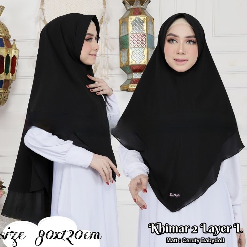 HITAM Khimar Hijab Hijab Jilbab Hijab Solid Black babydoll premium ...