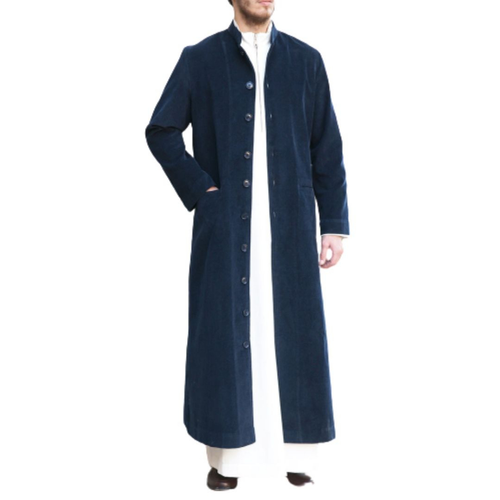 An-najah Men's Robe Arabic Thobe Robe Embroidered Corduroy | Shopee ...