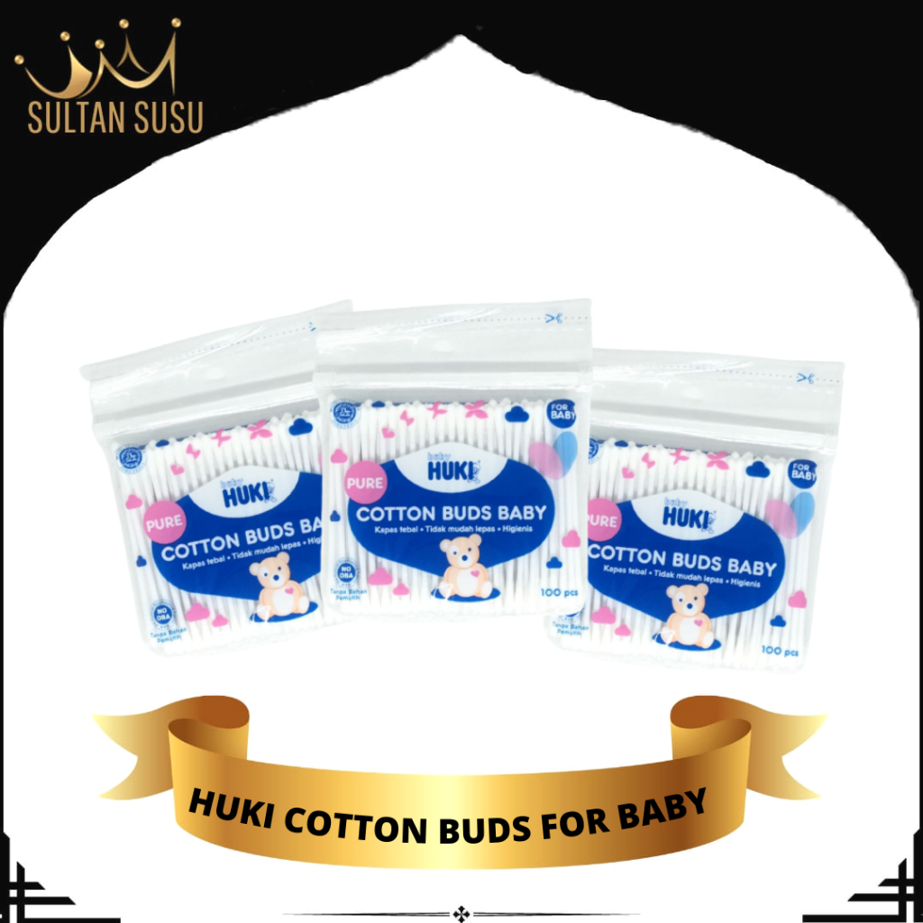 Huki PURE COTTON BUD for BABY Sultan Milk Shopee Malaysia