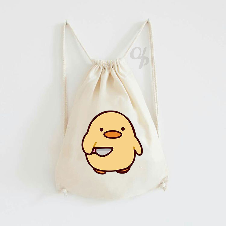 Baby Duck CANVAS Drawstring Bag / Carrying Bag / children's hamper ...