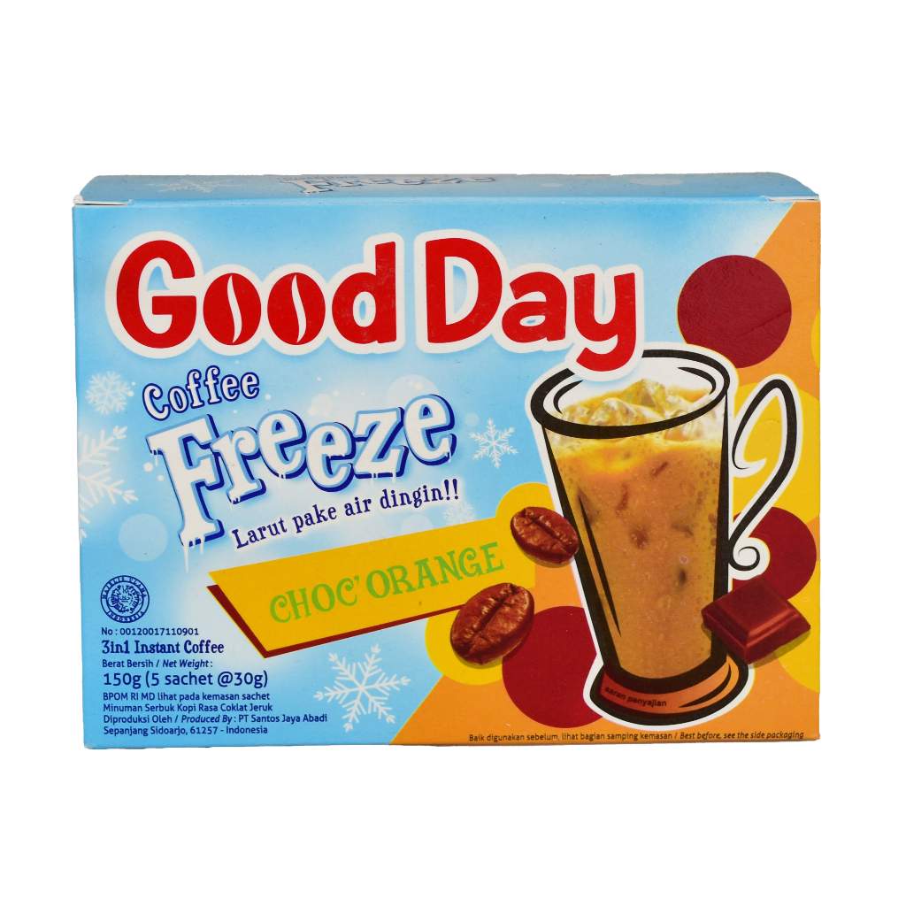 Instant Coffee 3IN1 GOOD DAY FREEZE CHOC ORANGE BOX Contents 5 30 GR