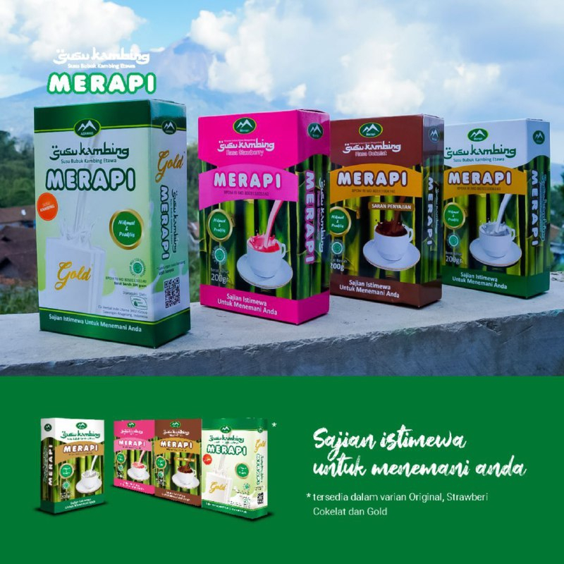 Pure Etawa Goat Milk MERAPI Goat Milk Powder Assorted Flavors Shopee