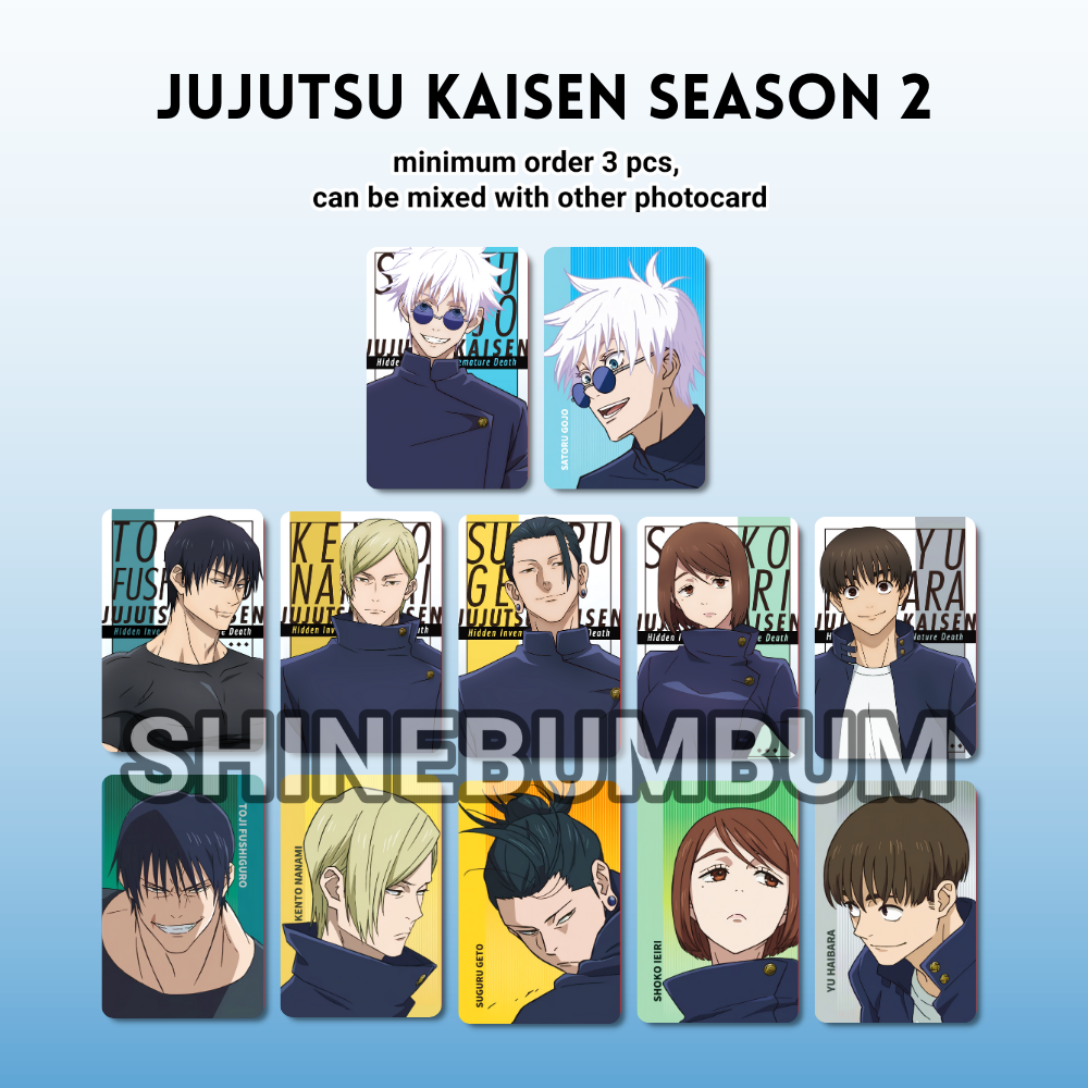 Photocard Jujutsu Kaisen Season 2 Visual Characters (2 Sides) | Shopee ...