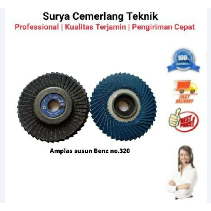 Sandpaper Stacking Flap disc grit 320 | Shopee Malaysia