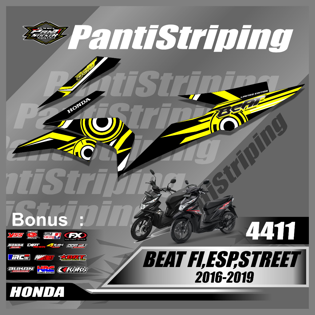 Sticker Striping Motorcycle Sticker Honda Beat Esp Street Fi New 2016