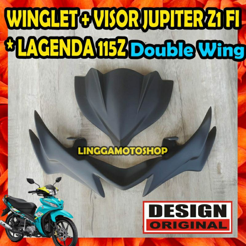 Package WINGLET DOUBLE WINGS+VISOR JUPITER Z1 FI 115 * LAGENDA 115 ZR