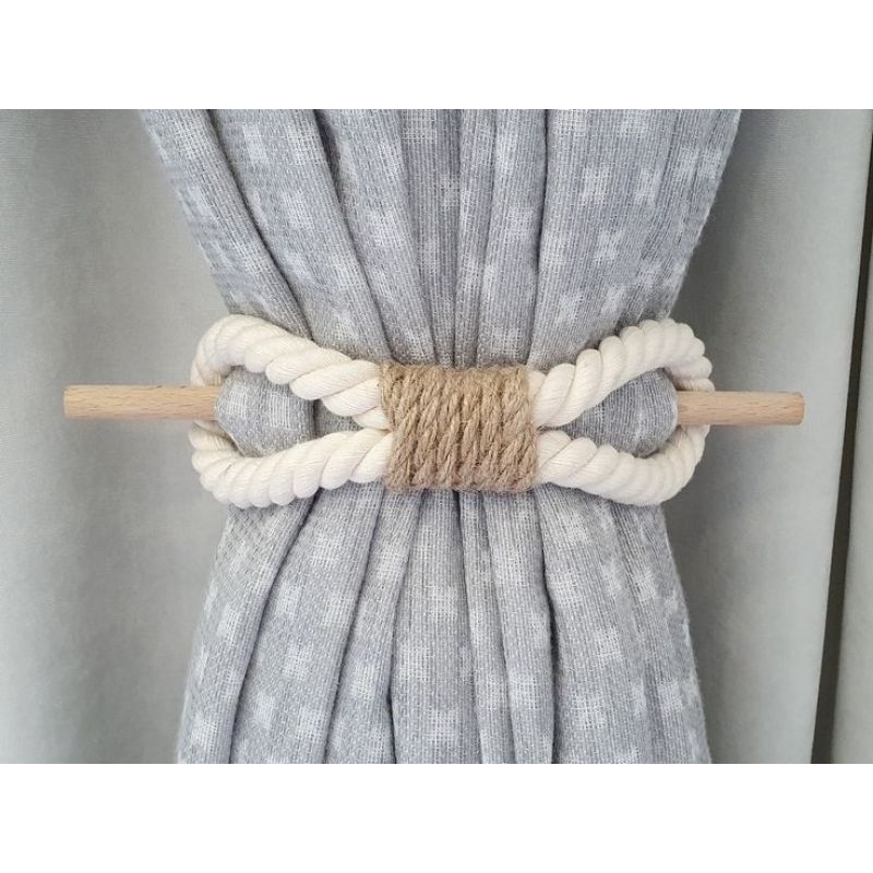 ESME Aesthetic Macrame Curtain Rope (FOR THIN CURTAINS) | Shopee Malaysia