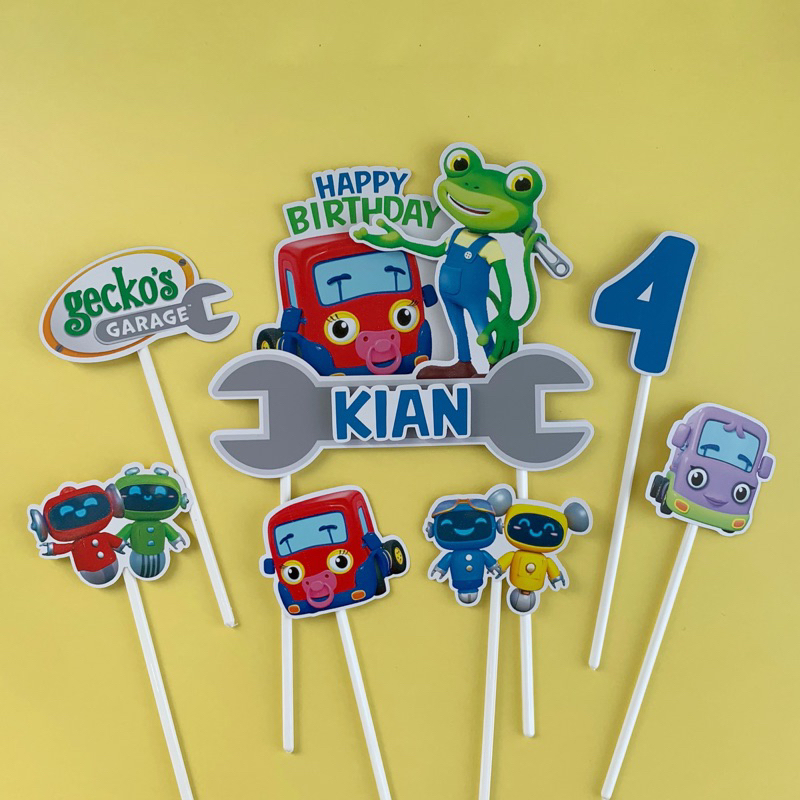 Cake Topper 3D Character Gecko's Garage Gecko Garage Cake Topper Tart
