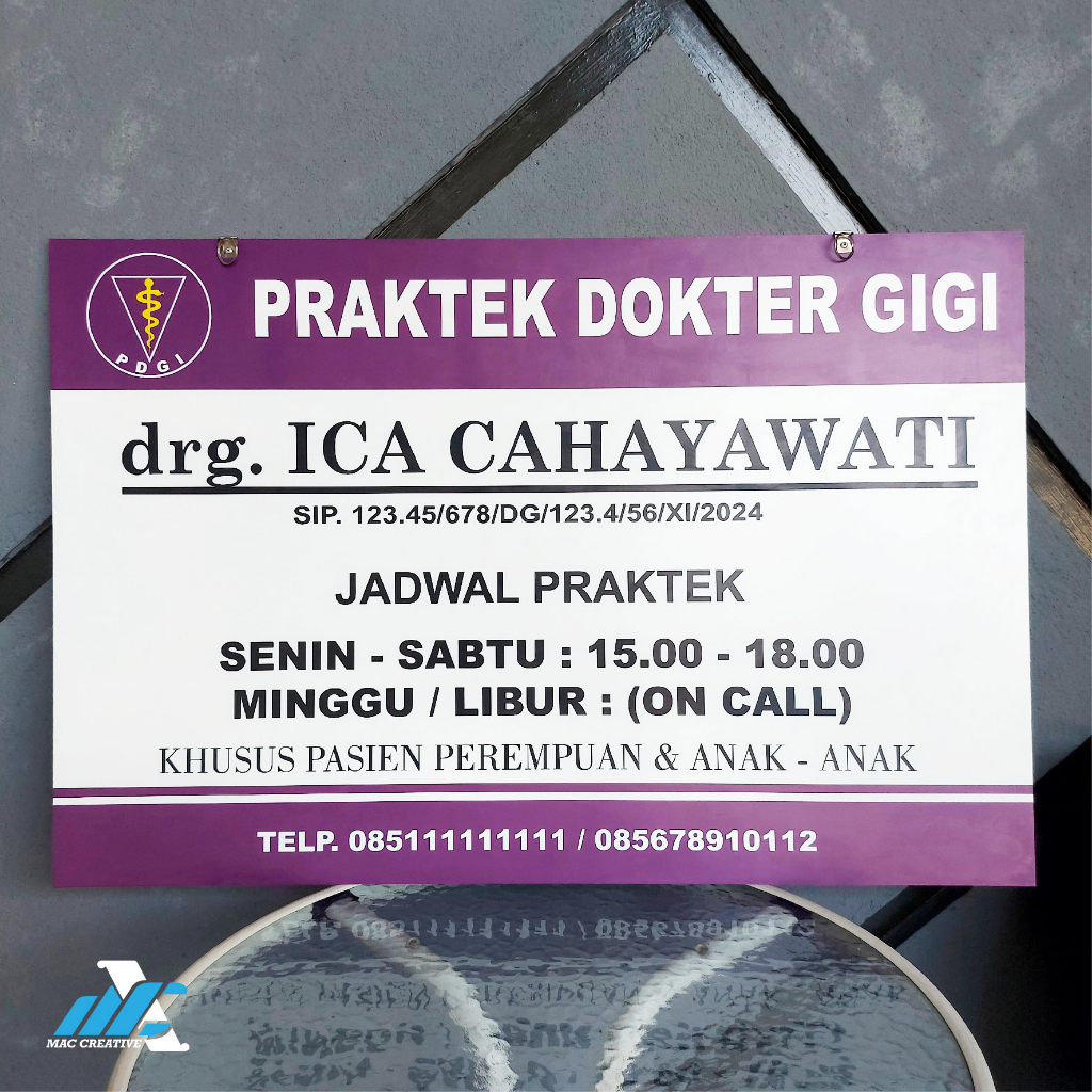 Acrylic Signpost Practice Board For Midwife Doctor Nurse Business