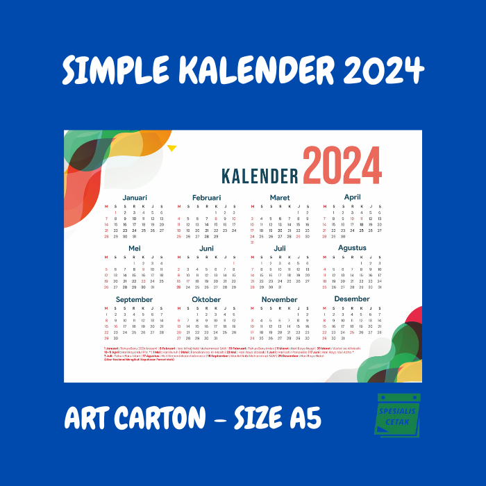 Calendar 2024 A5 Wall Calendar Desk PLANNER Calendar Shopee Malaysia