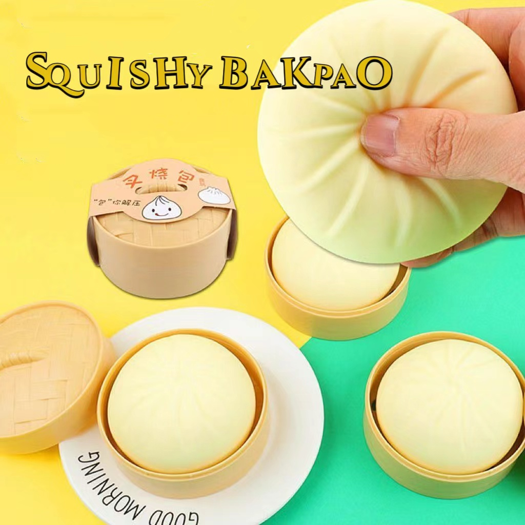 Squishy Toy Bun Pao Stimulating Remes Stress Relief Squisi Stress Ball