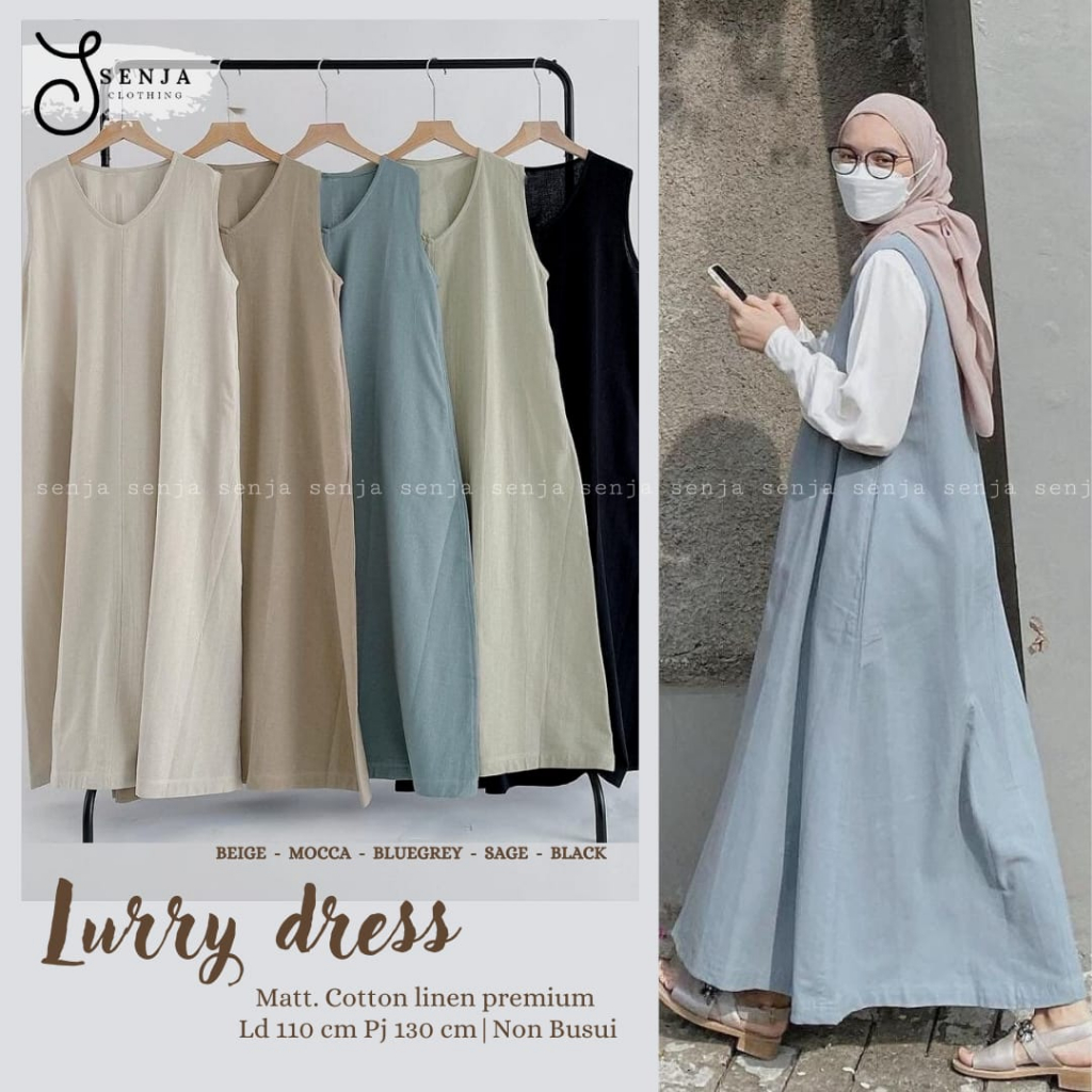 Lurry Dress Premium Linen Women's Clothing Korean Style Shopee Malaysia