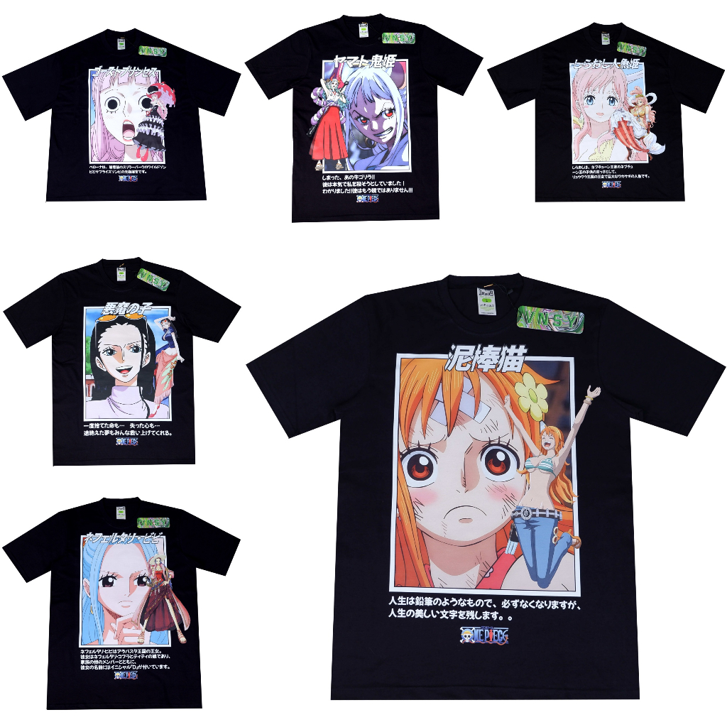 ABYSTYLE - Camiseta Nami De Una Pieza Negra, Negro