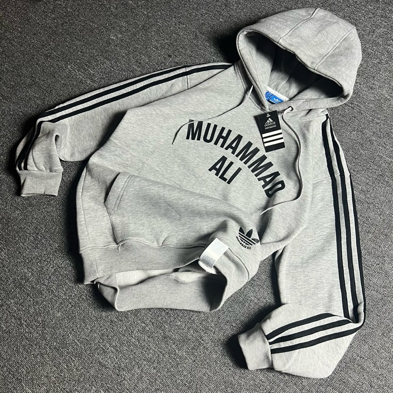 Adidas MUHAMMAD ALI HOODIE Gray Shopee Malaysia