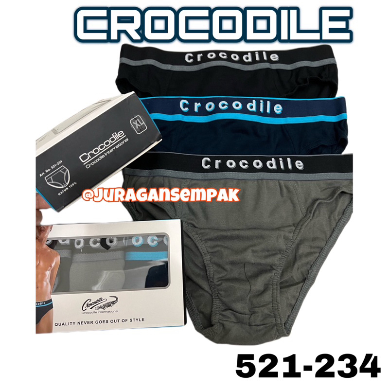 KATUN (1box Contains 3pcs) CROCODILE 521-234 Men's Panties/Men's ...