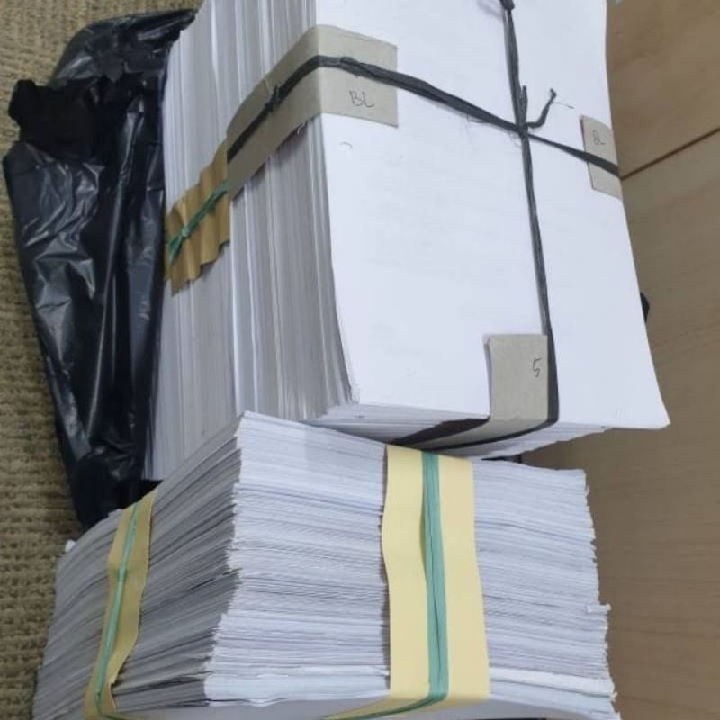 USED PAPER / HVS USED F4 A4 PER KG GOOD CONDITION ONE EMPTY SIDE ...