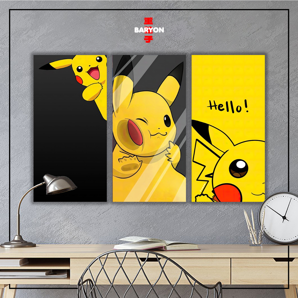 HIASAN DINDING Baryon Wall Decor PIKACHU POKEMON Wall Hanging Display